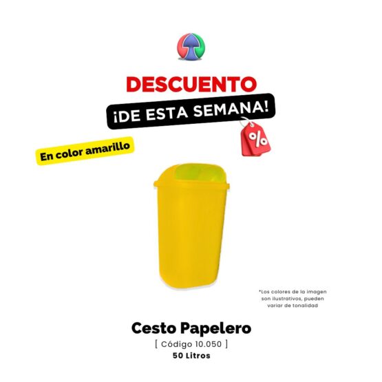 Cesto Papelero 10.050 Outlet Amarillo