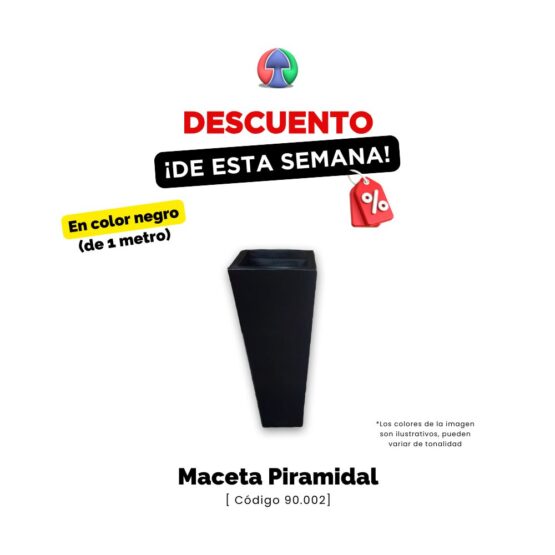 Maceta 90.002 Outlet Negra