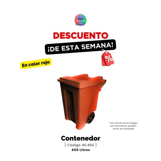 Contenedor 40.450 Color Rojo Outlet